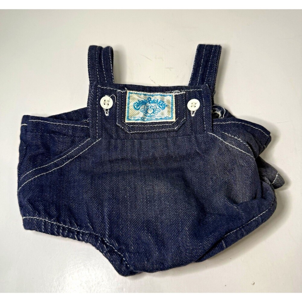 Vintage 1983 Cabbage Patch Kids Denim Bib Overall Shorts Romper